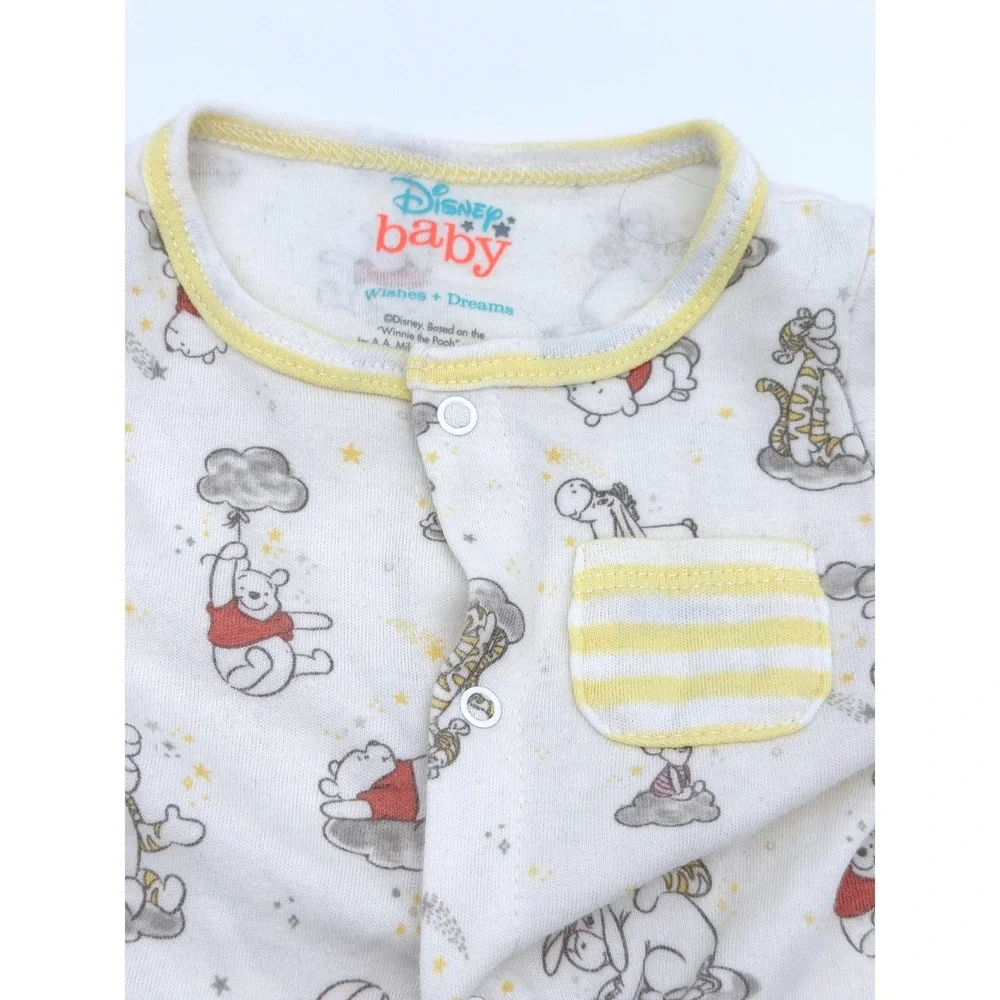 Disney Baby Winnie‎ the Pooh Footed Snap Sleeper Pajamas 3/6M